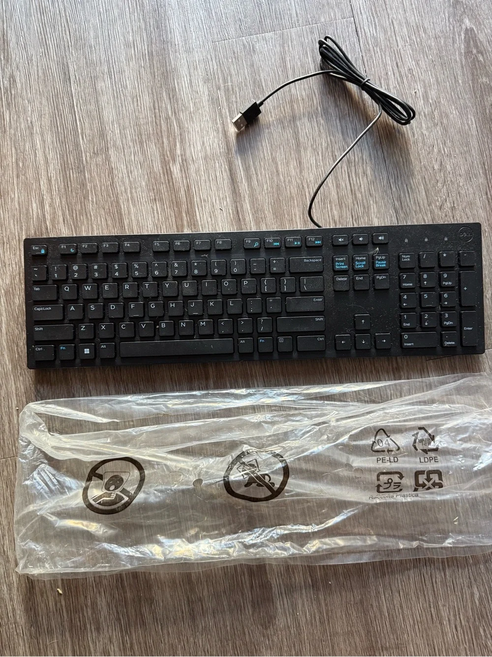 Dell Black Wired USB Keyboard with Numeric Keypad